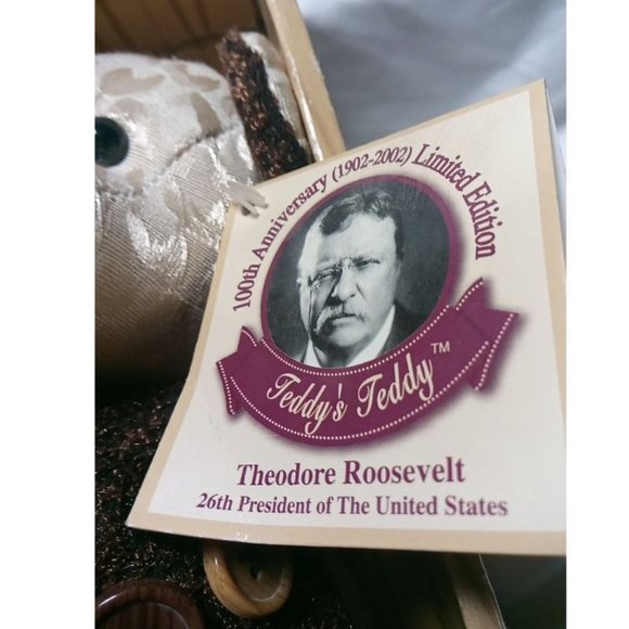 Theodore Roosevelt Teddy's Teddy 100th Anniversary 1902- 2002 Limited Edition - Picture 5 of 9